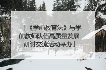 《学前教育法》与学前教师队伍高质量发展研讨交流活动举办