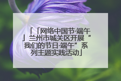「网络中国节·端午」兰州市城关区开展“我们的节日·端午”系列主题实践活动