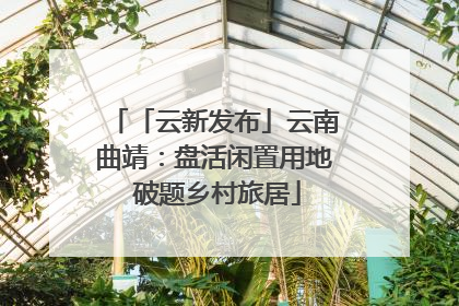 「云新发布」云南曲靖：盘活闲置用地 破题乡村旅居