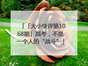 「大小快评第1068期」高考，不是一个人的“战斗”