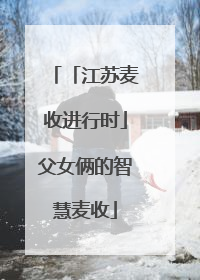 「江苏麦收进行时」父女俩的智慧麦收