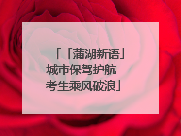 「蒲湖新语」城市保驾护航 考生乘风破浪