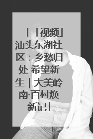 「视频」汕头东湖社区：乡愁归处 希望新生｜大美岭南·百村焕新记