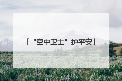 “空中卫士”护平安