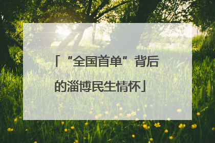 “全国首单”背后的淄博民生情怀