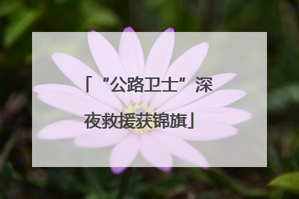 “公路卫士”深夜救援获锦旗