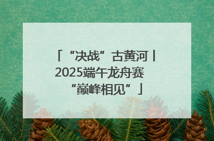 “决战”古黄河丨2025端午龙舟赛“巅峰相见”