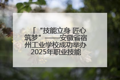 “技能立身 匠心筑梦”——安徽省宿州工业学校成功举办2025年职业技能活动周各项活动
