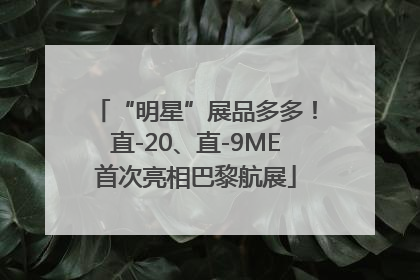 “明星”展品多多！直-20、直-9ME首次亮相巴黎航展