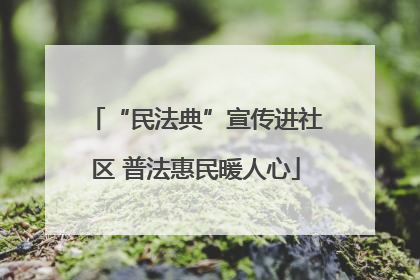“民法典”宣传进社区 普法惠民暖人心