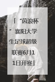 “茵浪杯”襄阳大学生足球超级联赛6月11日开赛