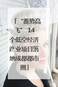 “蓄势高飞” 14个低空经济产业项目落地成都都市圈