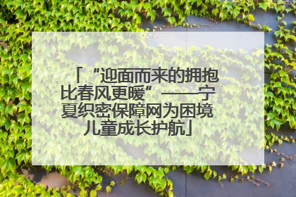 “迎面而来的拥抱比春风更暖”——宁夏织密保障网为困境儿童成长护航