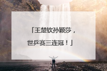 王楚钦孙颖莎，世乒赛三连冠！