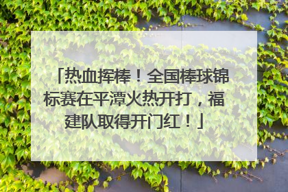 热血挥棒！全国棒球锦标赛在平潭火热开打，福建队取得开门红！
