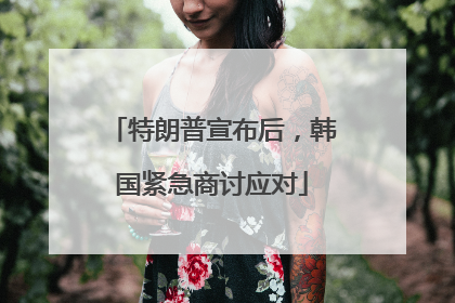 特朗普宣布后，韩国紧急商讨应对