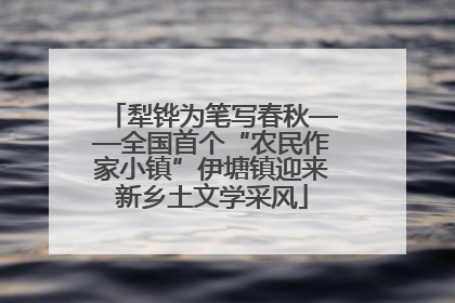 犁铧为笔写春秋——全国首个“农民作家小镇”伊塘镇迎来新乡土文学采风