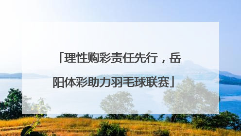 理性购彩责任先行，岳阳体彩助力羽毛球联赛