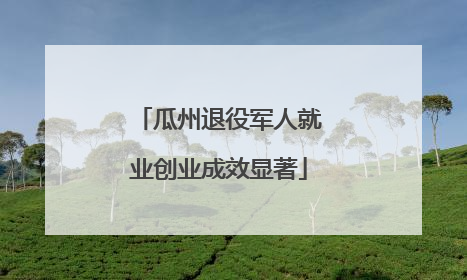 瓜州退役军人就业创业成效显著