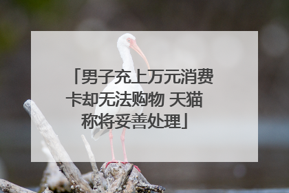 男子充上万元消费卡却无法购物 天猫称将妥善处理