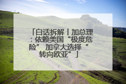 白话拆解丨加总理：依赖美国“极度危险” 加拿大选择“转向欧亚”