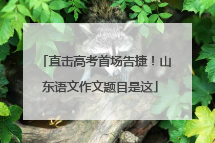 直击高考首场告捷！山东语文作文题目是这