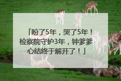 盼了5年，哭了5年！检察院守护3年，钟爹爹心结终于解开了！