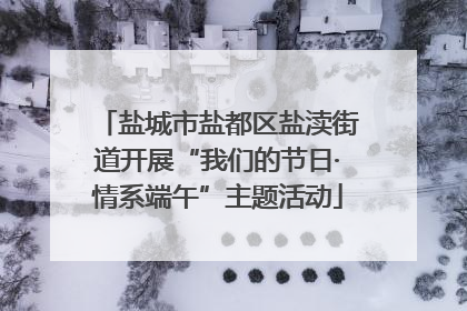盐城市盐都区盐渎街道开展“我们的节日·情系端午”主题活动