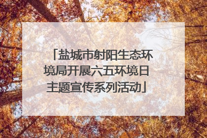 盐城市射阳生态环境局开展六五环境日主题宣传系列活动