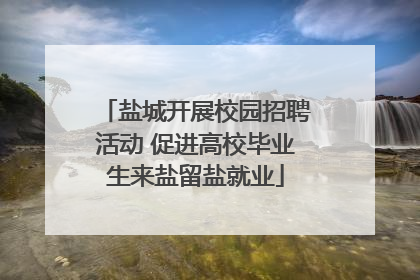 盐城开展校园招聘活动 促进高校毕业生来盐留盐就业