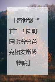 盛世聚“首”！圆明园七尊兽首亮相安徽博物院