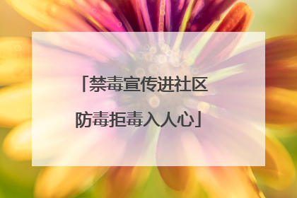 禁毒宣传进社区 防毒拒毒入人心