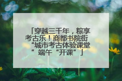 穿越三千年，粽享考古乐！商都书院街“城市考古体验课堂”端午“开课”