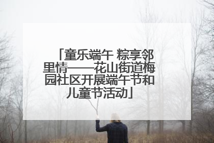 童乐端午 粽享邻里情——花山街道梅园社区开展端午节和儿童节活动