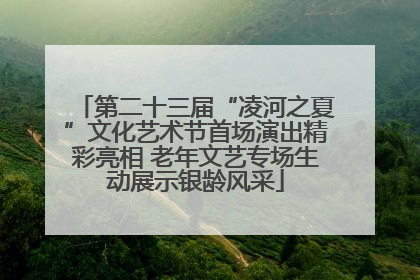 第二十三届“凌河之夏”文化艺术节首场演出精彩亮相 老年文艺专场生动展示银龄风采