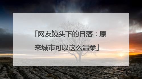 网友镜头下的日落：原来城市可以这么温柔