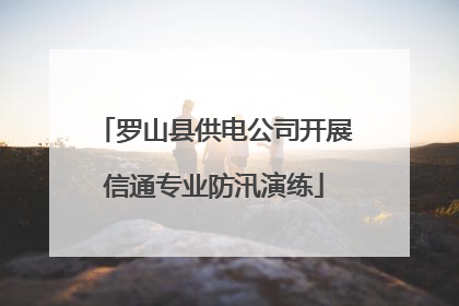 罗山县供电公司开展信通专业防汛演练