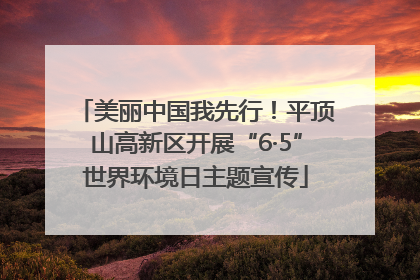 美丽中国我先行！平顶山高新区开展“6·5”世界环境日主题宣传
