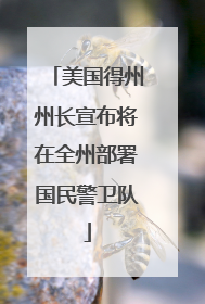 美国得州州长宣布将在全州部署国民警卫队