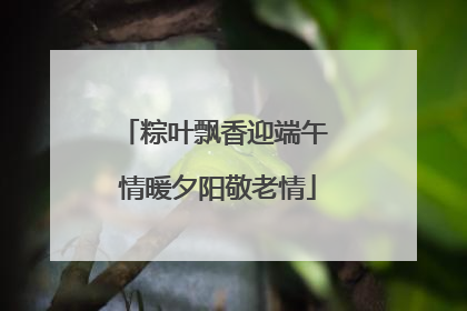 粽叶飘香迎端午 情暖夕阳敬老情