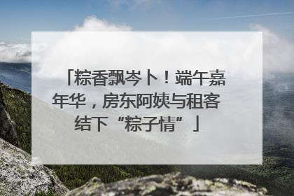粽香飘岑卜！端午嘉年华，房东阿姨与租客结下“粽子情”