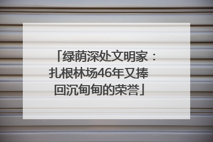 绿荫深处文明家：扎根林场46年又捧回沉甸甸的荣誉
