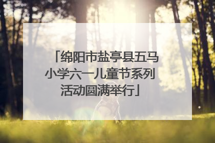绵阳市盐亭县五马小学六一儿童节系列活动圆满举行