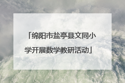 绵阳市盐亭县文同小学开展数学教研活动