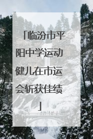 临汾市平阳中学运动健儿在市运会斩获佳绩