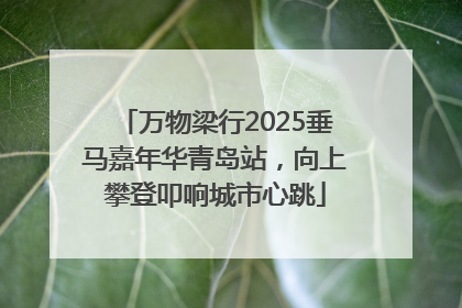 万物梁行2025垂马嘉年华青岛站，向上攀登叩响城市心跳
