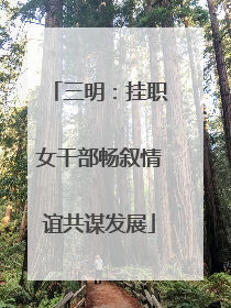 三明：挂职女干部畅叙情谊共谋发展