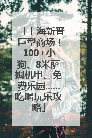 上海新晋巨型商场！100+小狗、8米萨姆机甲、免费乐园……吃喝玩乐攻略