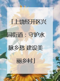 上饶经开区兴园街道：守护水脉乡愁 建设美丽乡村