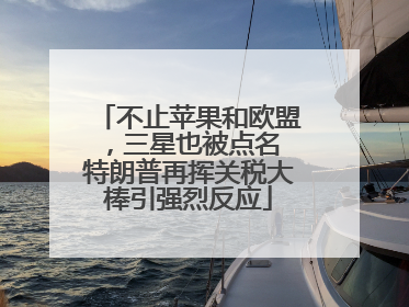 不止苹果和欧盟，三星也被点名 特朗普再挥关税大棒引强烈反应